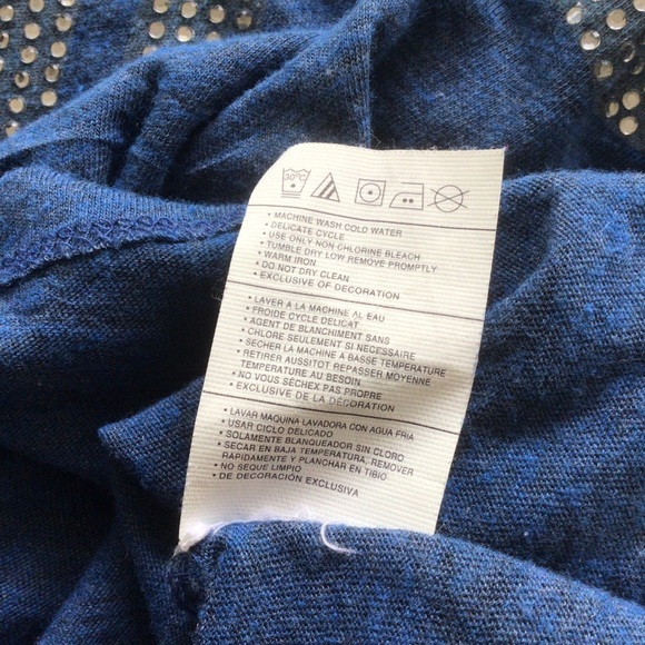 INDIANAPOLIS COLTS NFL RHINESTONE V NECK LOGO TEE SHIRT SMALL - Picture 15 of 15